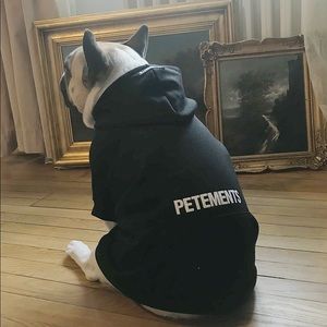 Petements dog hoodie black cotton
